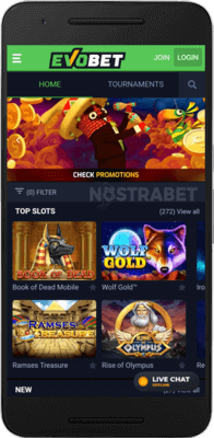 evobet-android-mobile-homepage