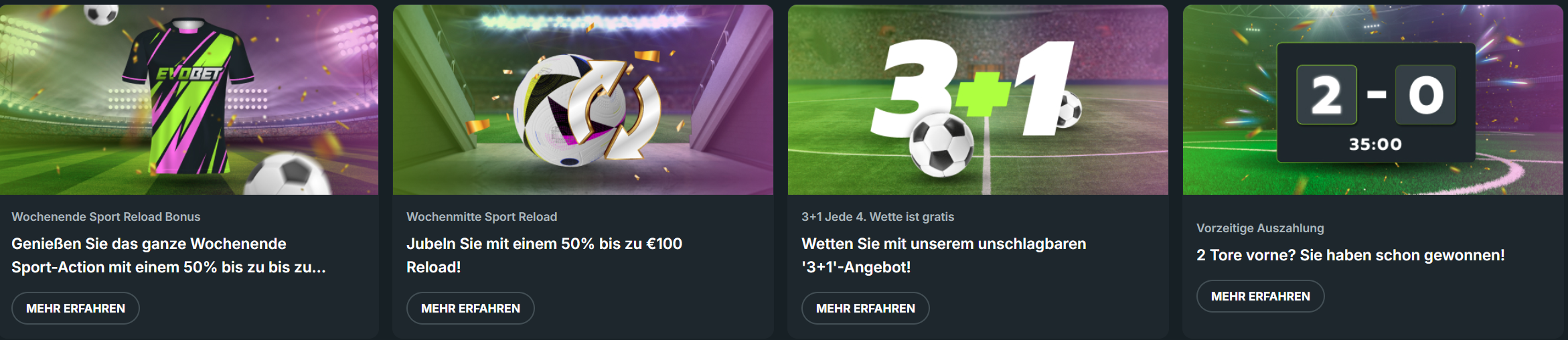 evobet bonuses