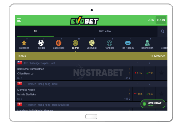 evobet-mobile-website-version