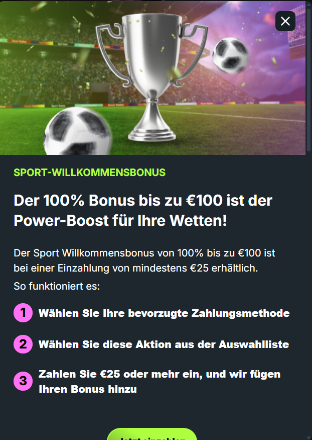 evobet sport bonus